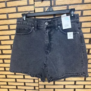 Time and tru black jean shorts size 4 thumbnail 1