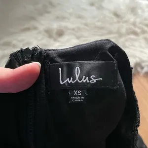 LULU’S Favorite Flair Black Lace Flounce Sleeve Dress thumbnail 5