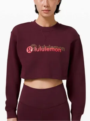Lululemon All Yours Crop Sweatshirt Lunar New Year Burgundy thumbnail 1