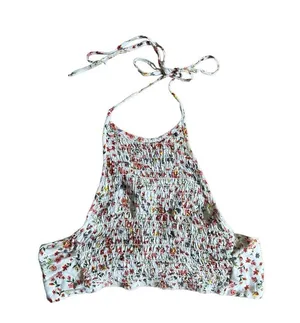 Urban Outfitters Floral Halter Crop Top Size Small thumbnail 6
