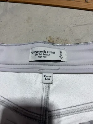 Abercrombie & fitch ‘90s relaxed high rise Silver Faux Leather Pants 30/10s thumbnail 7