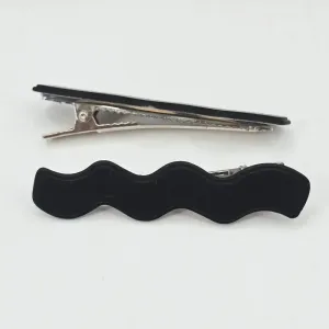 Paisley Lane Black Pair of Two Wavy Hair‎ Clips Accessories NWT thumbnail 4