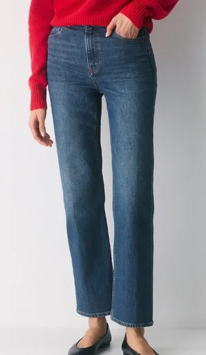 Aritzia Denim Forum The Arlo High Rise Straight Jeans thumbnail 1