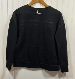 Fabletics black logo crewneck sweatshirt thumbnail 1