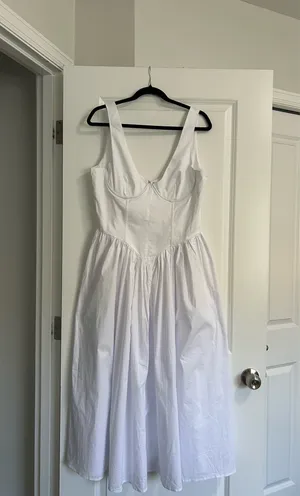 Showpo New Beckett Midi Dress Scoop Neck Drop V Waist Gathered Dress Size Medium thumbnail 6
