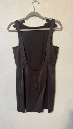 Dillard's Gianni Bini x Lilly Sisto Blakely brown bow dress thumbnail 3