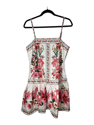 CoMMENSE Floral Print Spaghetti Strap Mini Dress COLOR - Pink Size Medium NWT thumbnail 4