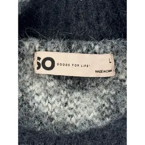 SO Goods For Life Zebra Print Pullover Sweater Women's‎ Large Knit Cozy thumbnail 9