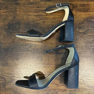 Sam Edelman Daniella Black Leather Heeled Sandals Shoes Size 8 Strappy thumbnail 3