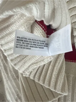 Universal Thread Women's Red, White & Navy Zip-Up Flag Stripe Sweater thumbnail 5
