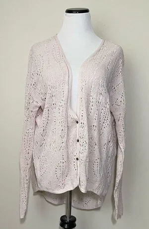 Free People New Romantics Pointelle Cardiagn Sweater thumbnail 1