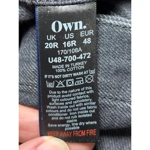 Own. NWT Black Denim Boiler Suit | Snap Front Coverall Jumpsuit | Size 16R thumbnail 6