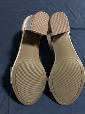 SO Nude Clear Strap Ankle Strap Heels. Size 8M thumbnail 3