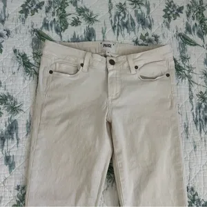 Paige Kylie Crop Jeans White 28 Skinny Stretch thumbnail 13