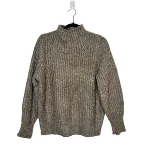 Madewell Loretto Mock Neck Sweater Women's Taupe Brown Size Small thumbnail 2