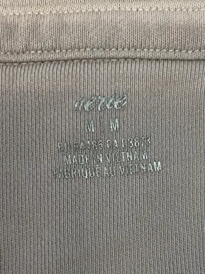 Aerie Sweatshirt Womens Medium Beige Collared V Neck Fleece Pullover Relaxed thumbnail 6