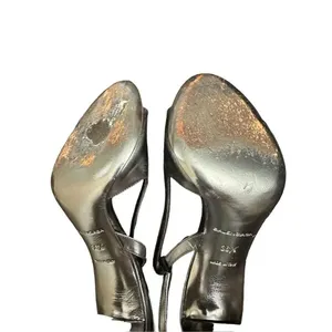 Balenciaga Leather Slingback Sandals Metallic Sandals, Shoes Size 361/2 US 6 thumbnail 8