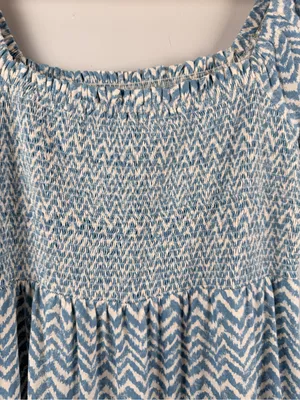 Daily Practice XS Tiered Maxi Dress Smocked Chevron A-line Long Anthropologie thumbnail 4
