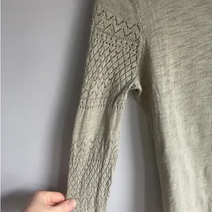 Frye Cardigan 100 Cotton Pointelle Scalloped Cottagecore Dainty Green Small Boho thumbnail 5