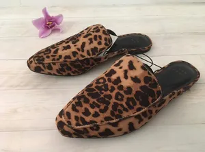 Leopard Print Mules, Size 6 1/2 Brown thumbnail 1