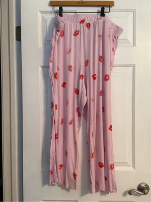 Skims Lounge Pink Cherry Blossom Lipstick Pants thumbnail 2