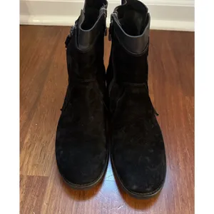 Alberto Fermani Black Suede Ankle Boots Side Zip Women 37EU/6.5US Made In Italy thumbnail 3