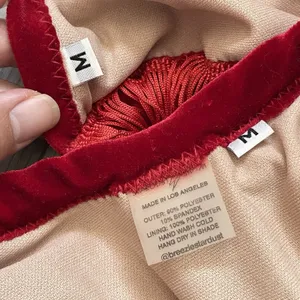 Stardust Swim Bikini velvet fringe high cut thong womens Red medium beach retro thumbnail 3