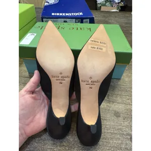 Kate Spade Darlene Black‎ Satin Kitten Heel Mule Pointed Toe Size 7 thumbnail 8