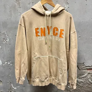 ENYCE Vintage Y2K Beige Orange Logo Pullover Sweatshirt Hoodie Skater Oversized thumbnail 1