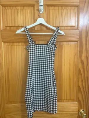 Divided Size XXS Vintage Y2K Black and White Checkered Mini Dress thumbnail 4