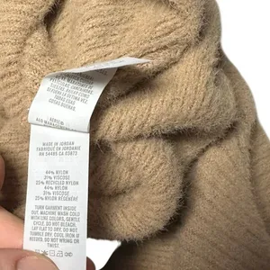 Aerie Oversized Turtleneck Soft Fuzzy Sweater Tan XXL Cozy Minimalist Olsen Y2K thumbnail 7