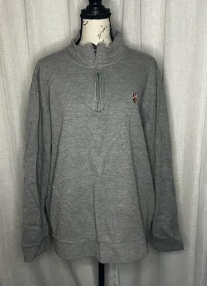 U.S Polo Assn. 2XL Men's Gray Quarter-Zip thumbnail 1