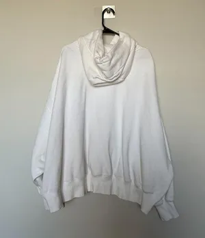 Women Nike White Oversize Pullover Hoodie thumbnail 3