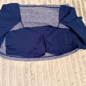 HEAD Womens Blue Space Dye Pleated Tennis Skort Athletic Skirt Small thumbnail 4