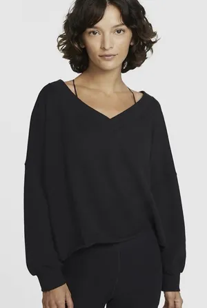Nike Yoga Lux V- Neck Cropped Sweatshirt thumbnail 1