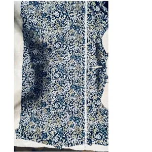 Michael Kors‎ Floral Cold Shoulder Chain Halter Neck Blouse Navy Blue Cream L thumbnail 6