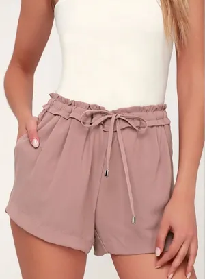 Lulus Jest Mauve Drawstring Shorts- Size Small thumbnail 1