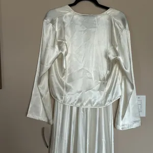 Jones New York Vintage Satin Ivory 2pc Slip Dress Set Size Medium NWT Bridal Boudoir thumbnail 10