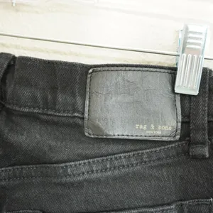 Rag & Bone Size 26 Maya High Rise Straight Leg Black Denim Jeans Fall Casual thumbnail 9