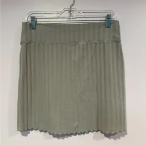 Grey ribbed‎ aerie offline scallop hem skirt thumbnail 4