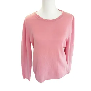 Alba Moda 100% Cashmere Sweater Pink Crewneck Lightweight Soft Knit M thumbnail 2
