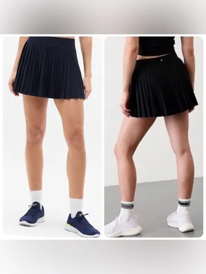 Athleta Match Point Pleated Skort Black Size Large NWT Tennis Golf $79 thumbnail 2