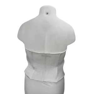 Zara Women's White Sleeveless Strapless Bandeau Corset Crop Tank Tube Top Sz XL thumbnail 2