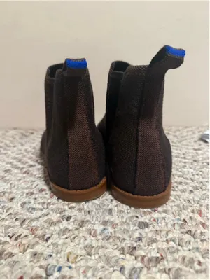 Rothy's Merino Ankle Boot Comfort Pull On Chelsea Brown Cocoa Boots- Size 10 thumbnail 6