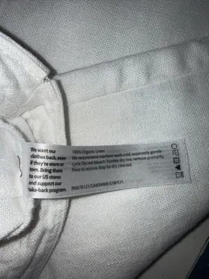 Eileen Fisher white Organic Linen cropped Wide-Leg pants women’s size O thumbnail 5
