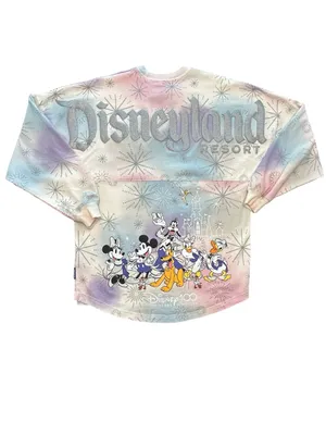 Mickey & Friends 100 yr Anniversary Pastel tie dye Disneyland spirit jersey XS thumbnail 5