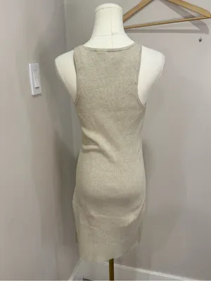 Aritzia WILFRED FREE‎ Bodycon Cut-Out Ribbed Eco Knit Mini Dress Large thumbnail 3
