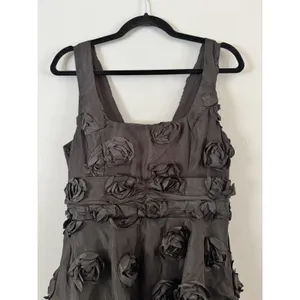 NWOT Lulus Exceptional Entrance Black Sleeveless Tiered Rosette Midi Dress Small thumbnail 6