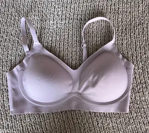 Experience comfort with this seamless lavender bra, perfect for everyday wear. thumbnail 1