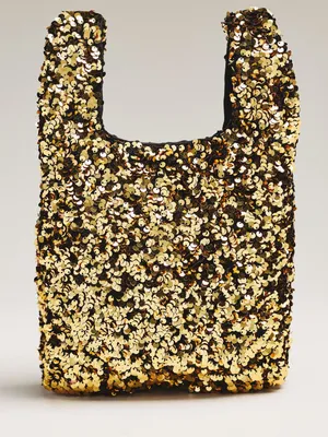 NWT Anthropologie Gold Paillette Sequin Shoulder Bag thumbnail 2